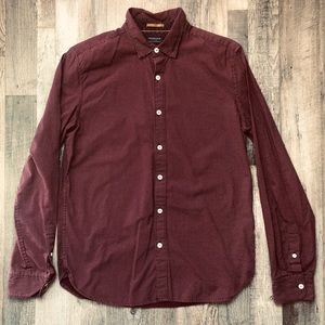 Reddish long sleeve Cactus Man with white dots